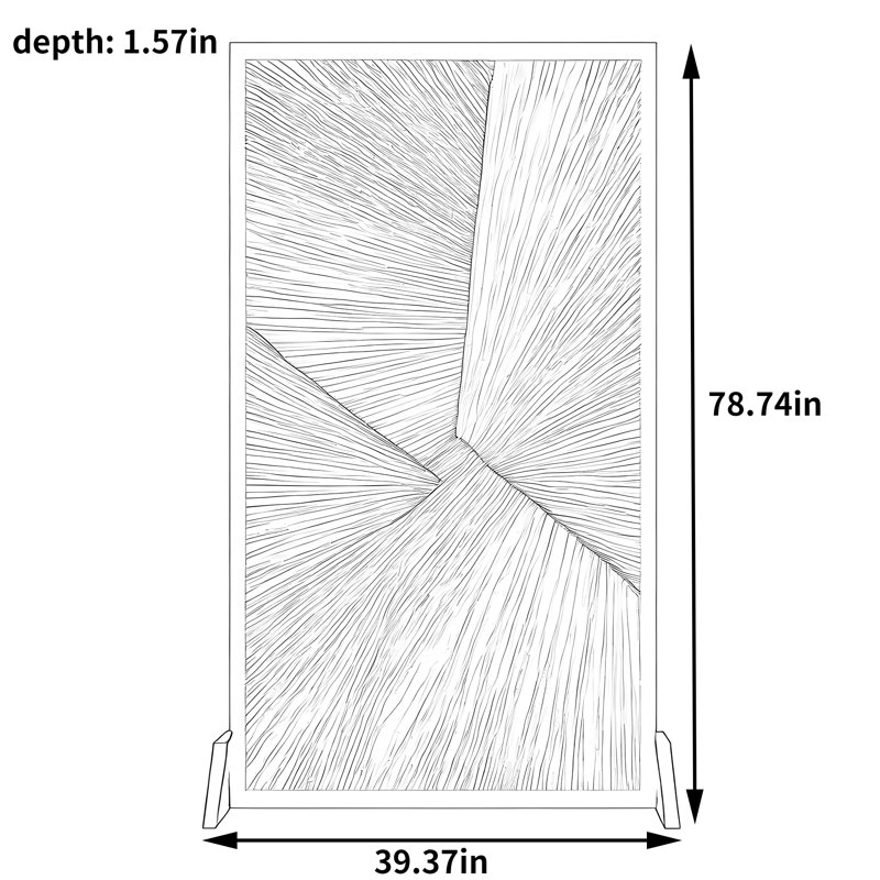 Choe, 78.74" H x 39.37" W x 1.57" D