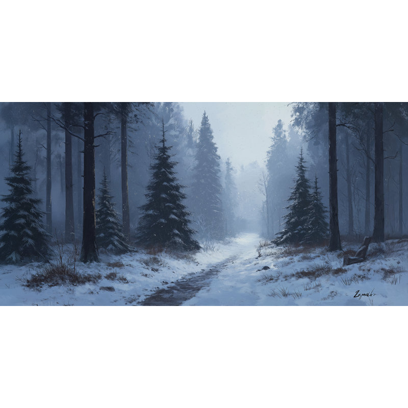 Art mural sur toile Silent Woodland Trail, 24 po x 48 po