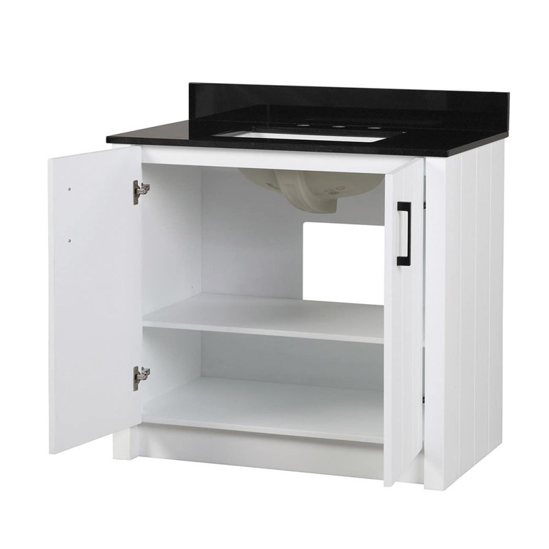 Ensemble de meuble-lavabo simple 36 po Cora, Noir