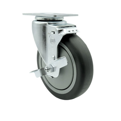 Thermoplastic Rubber Swivel Caster -  Service Caster, SCC-20S514-TPRB-TLB-TP2