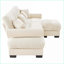 Canapé modulaire, canapé modulaire en L en velours crème avec repose-pieds mobile Accoudoirs renforcés pour le salon | Velours | Crème