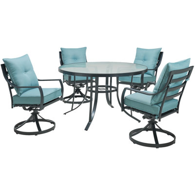 Bozarth 5 Piece Dining Set with Cushions by Darby Home Co