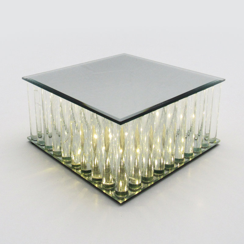 Présentoir à gâteaux lumineux avec miroir Abdrew