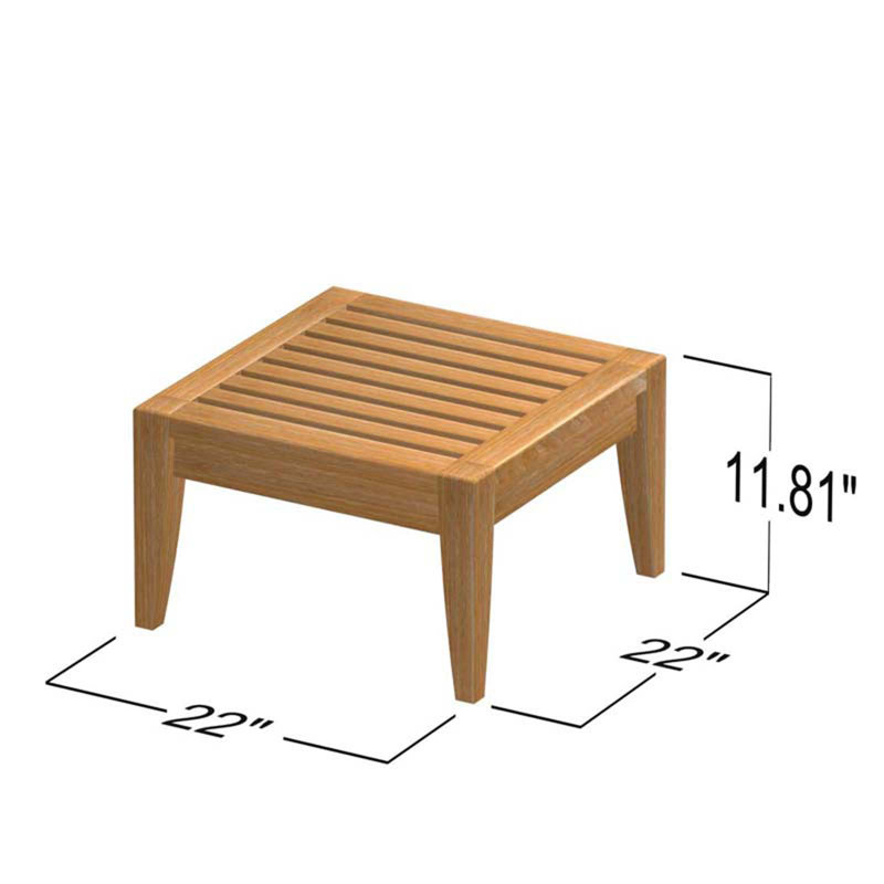 Teak Outdoor Ottoman