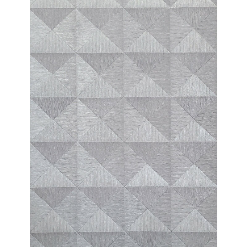 Rouleau de papier peint Kia-leigh, Argent/Gris