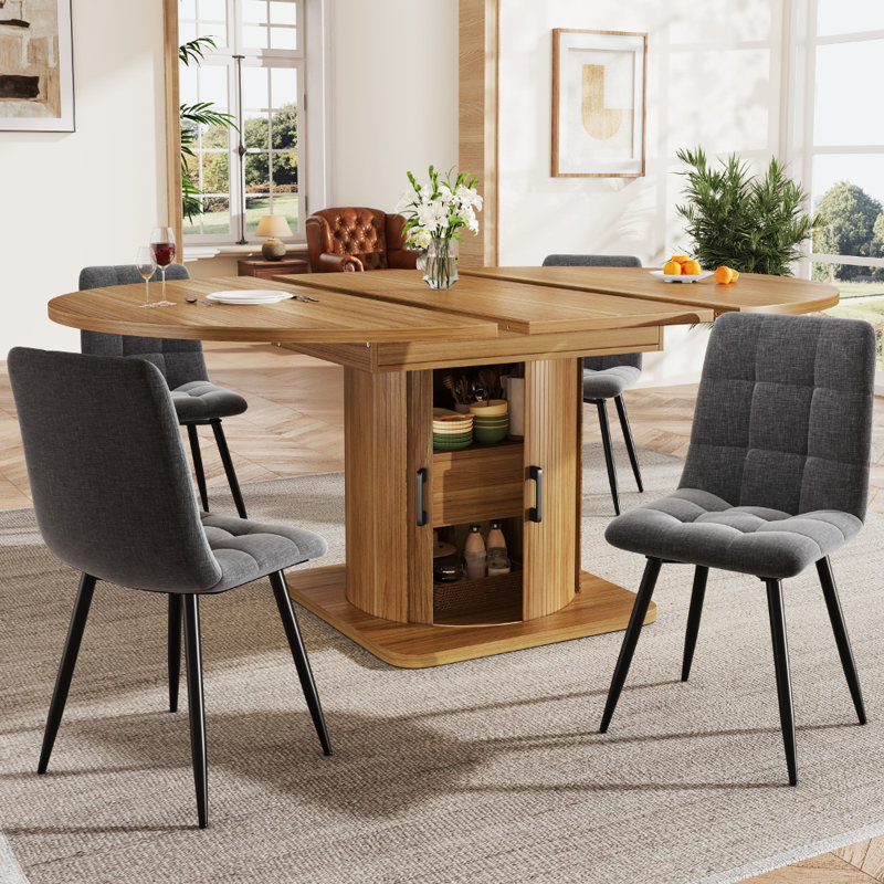 Extendable Dining Table, Brown
