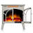 Antarctic Star Electric Fireplace Heater 25" with Remote Control,Heater w/Realistic Flame Effect, Overheat Protection, Temperature Adjustable, 1500W, for Indoor Use-761046277