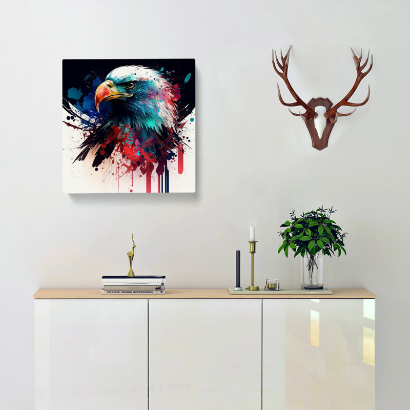 Eagle Splatter - No Frame Print, 35cm H x 35cm W x 3cm D