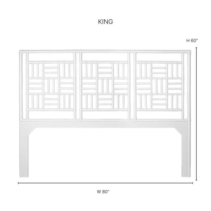 Finn Queen Headboard, Citrus Orange, King, Black