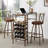 CuisinSmart Dining Table Set for 2, Kitchen Table with 2 Upholstered Bar Chairs, Counter Height Bar Kitchen Table Set with Storage Shelf, Kitchen Bar Table Set for Small Space, Apartment