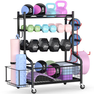 Yoga Mat Storage Basket 10-Compartment Foam Rollers Bin, Garage Gym Storage  Box Wooden for Exercise Mats & Workout Mats, Home Corner Carpet Holder
