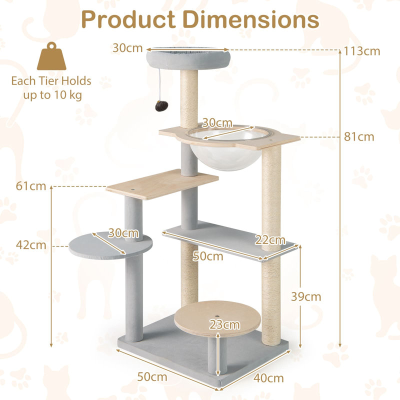 113cm H Cat Tree