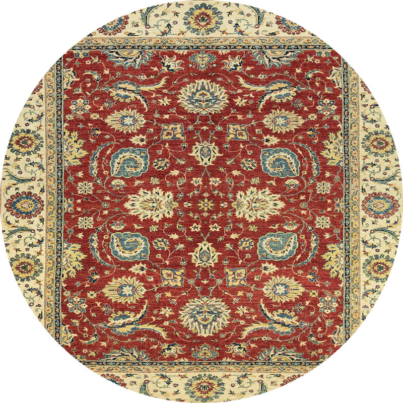 Abstract Indoor Rug, Round 4'