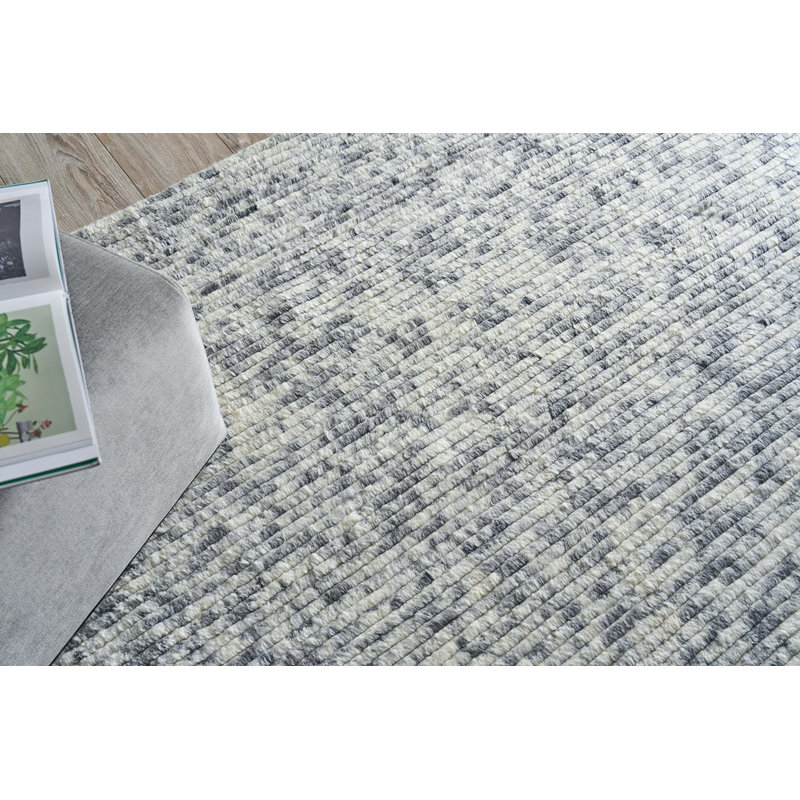 Kaza Wool Striped Area Rug, Rectangle 8' x 10'