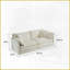 Canapé modulaire en L blanc avec repose-pieds 2 places en chenille blanc - Canapé compact moderne pour petits salons-1299327374