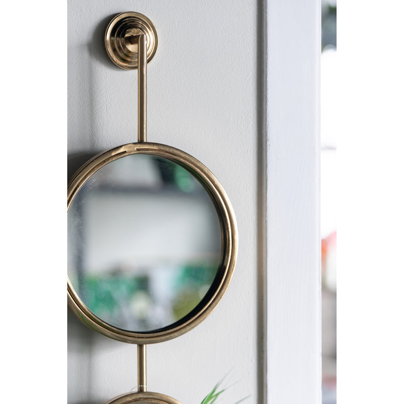 2 miroirs muraux, cadre en fer doré, 11 po x 28,5 po, décor contemporain pour salon, chambre, bureau, entrée, fer