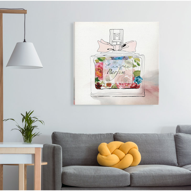 Chic Flower Perfume I - Painting, 24" H x 24" W x 1.5" D, Wrapped Canvas