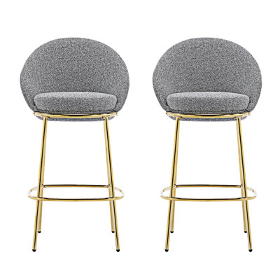 Ensemble de 2 tabourets de bar rembourrés