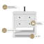  Ensemble de meuble-lavabo simple autoportant 30 po avec lavabo, robinet, surface peinte Sharee, 2 tiroirs profonds Sharee-1720370519