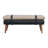 Boucle x Beige Leather Bench-1236685667