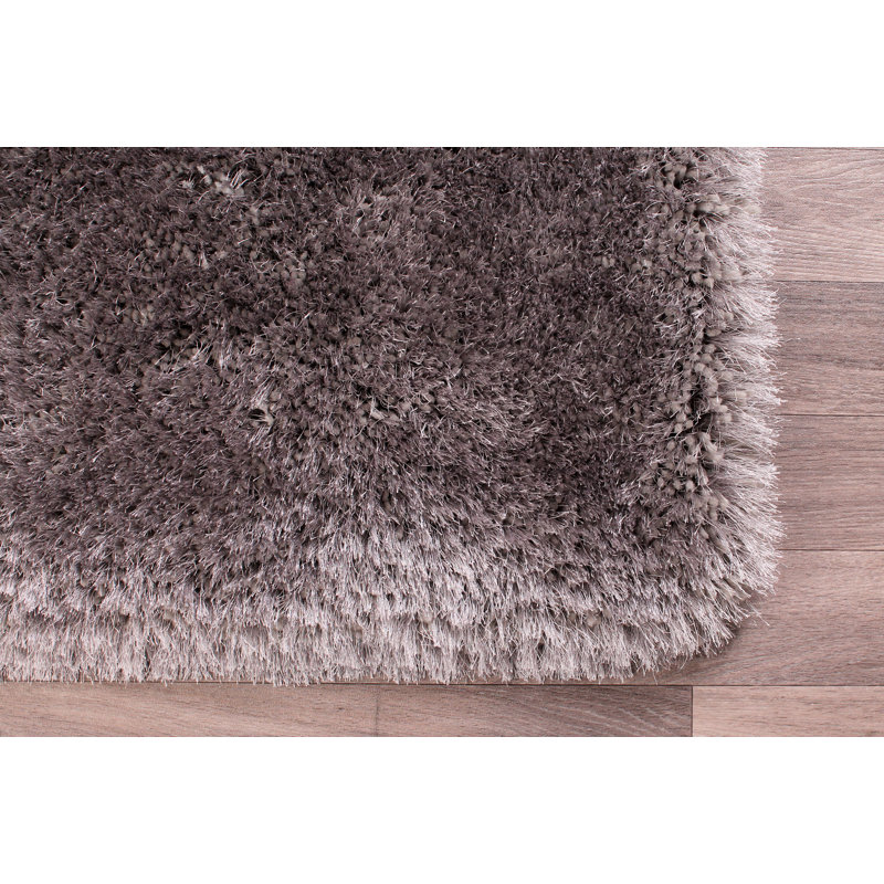 Sapphire Solid Colour Shag Area Rug, Rectangle 60 x 110cm