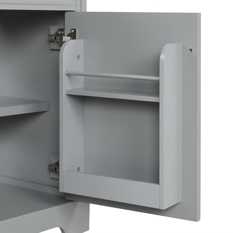 20'' Single Bathroom Vanity With Ceramic Top, Gray