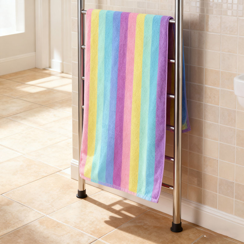Large Beach Towel (35"X71"), Striped Quick Dry & Sand Resistant, Lightweight Microfiber Sand-Free Towel For Beach, Pool, Yoga, Gym, And Travel