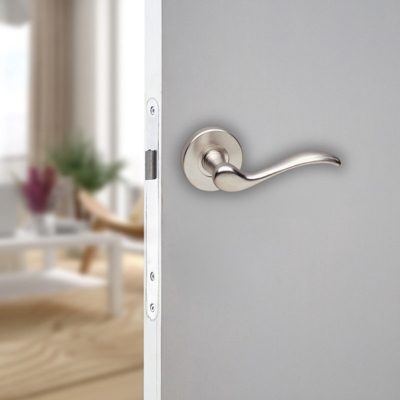 Right Hand Door Handle, Polished Nickel