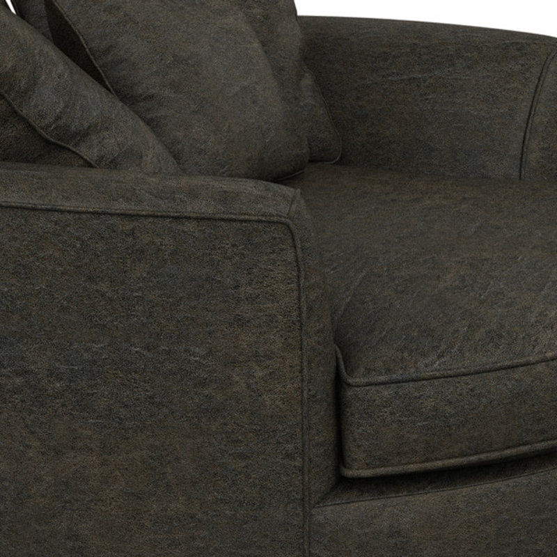 Ashonte Upholstered Barrel Chair, Palance Steel