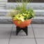 Pot à fleurs en acier galvanisé Norma I-61508527-61508524