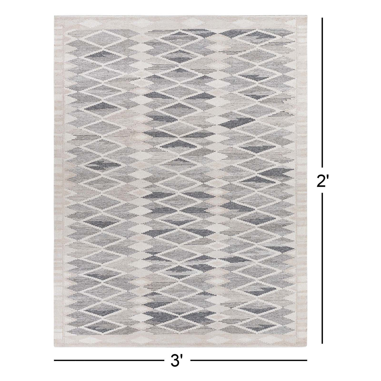 Gilson Hand-Woven Geometric Rug, Rectangle 2' x 3'