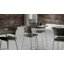 Table à hauteur réglable NPS Café Time, plateau en ardoise gris anthracite, structure argentée