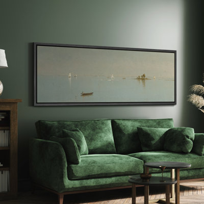 Coastal Beach " Tranquil Seascape Harbor Calm Nautical & Sky Landscape Modern Art Calm Warm Extra Large Pictures "