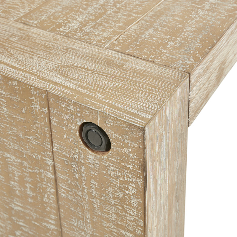 Finnegan U-Shaped Console Table, Natural, 36" H x 64" W x 15" D