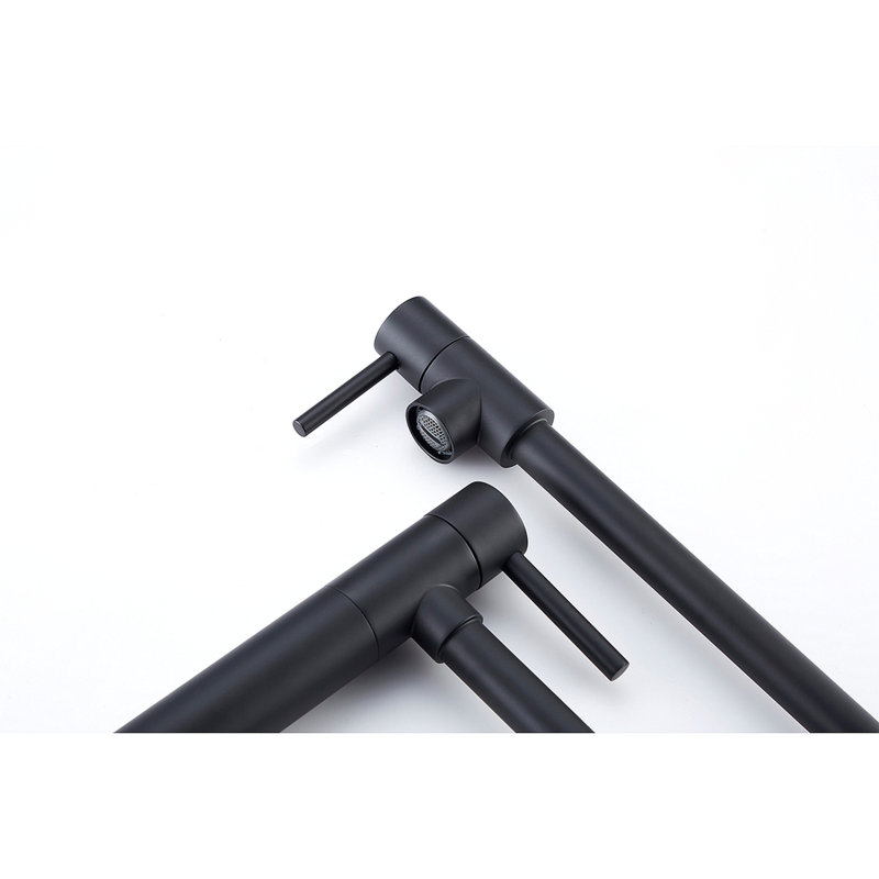 Pot Filler Faucet With Extension Shank, Matte Black