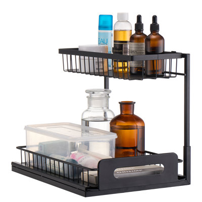 Rangement sous-évier à 2 niveaux avec rangement sous le lavabo 10,7 po x 14,2 po
