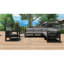 Avion 6 Piece Sectional Set - Black-376409135-387827683
