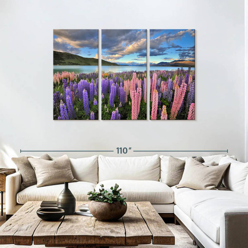 Lupins d'Alvord sur le lac Tekapo, H 48 po x l 74 po