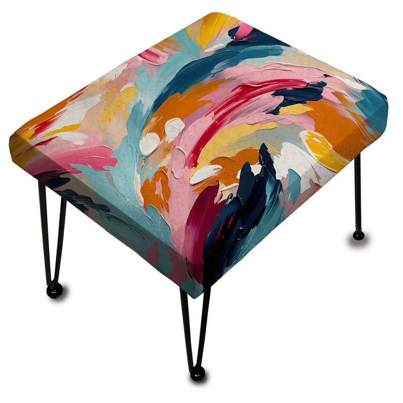 Repose-pieds coloré abstrait avec tourbillon abstrait