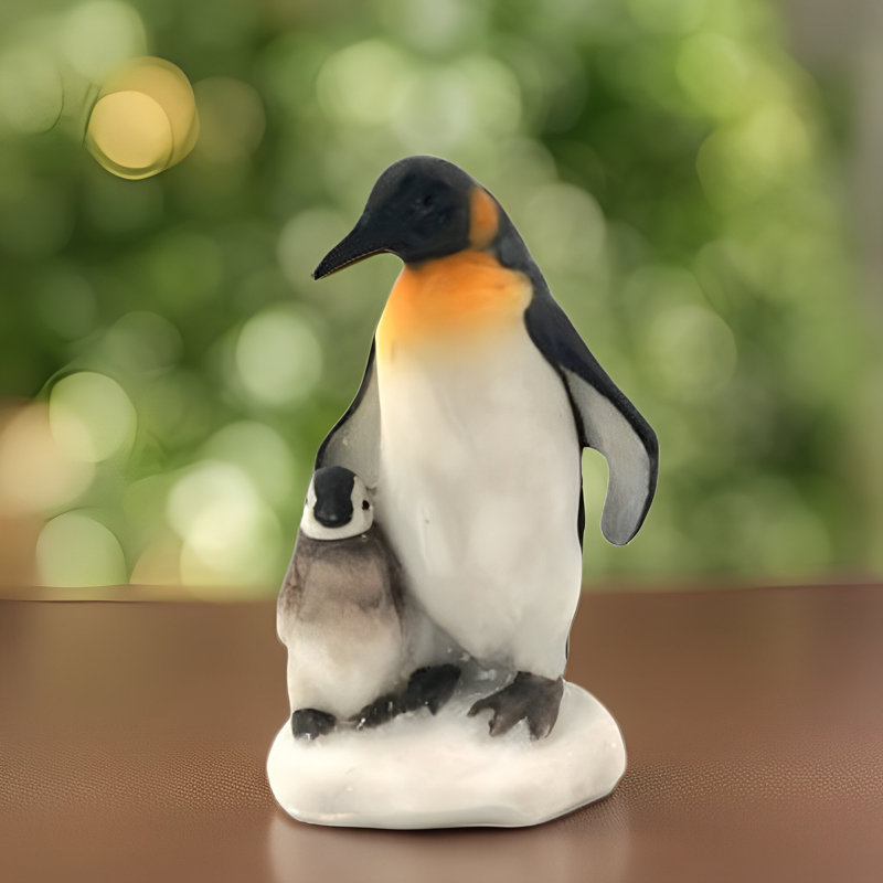 Figurine de pingouin 2 "H avec bébé