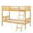 Twin over twin bunk bed with Ladder, Kids Solid Wood Modern Bed, Low-profile bottom bunk, No Box Spring Needed