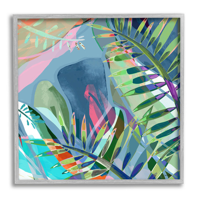 «Bold Fern Leaf», art de la giclée à chevauchement audacieux par Lori Dubois, H 17 po x l 17 po x P 1,5 po