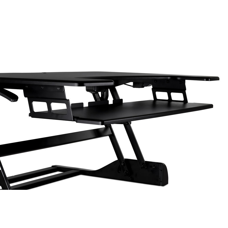 Mount-It! Height Adjustable Standing Desk Converter, 48 Wide Tabletop Desk Riser with Gas Spring