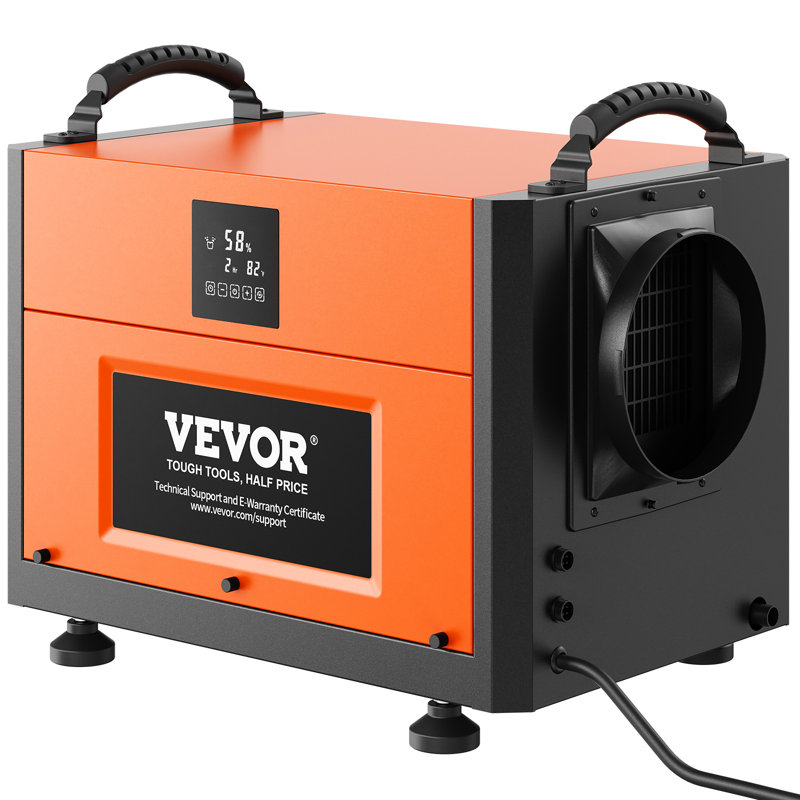 VEVOR 190 Pints Orange and Black Commercial Dehumidifier with Pump
