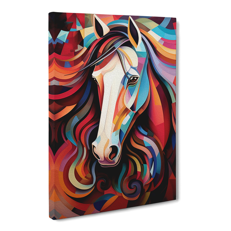 Shire Horse Futurism - Wrapped Canvas, 50cm H x 35cm W x 3cm D