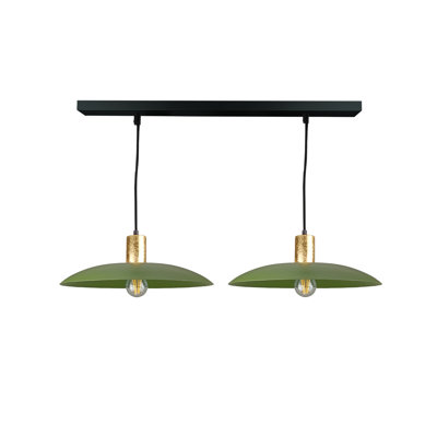 2 - Light Matte Black Dome Pendant