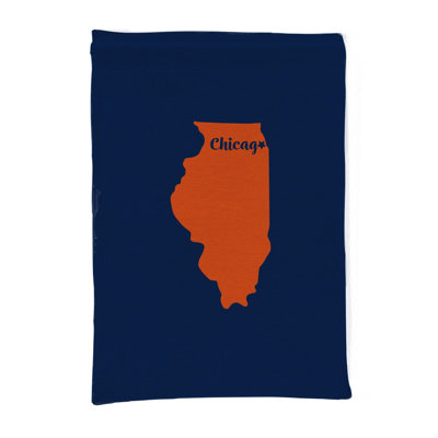 Douce demeure de Chicago — Silhouette de l'État de l'Illinois — Tapisserie murale tissée portrait