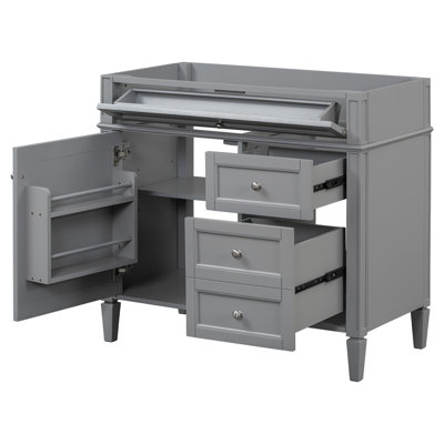 Modern Bathroom Storage Cabinet with 2 Drawers and a Tip-out Drawer (NOT INCLUDE BASIN SINK)