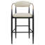 Chaise de bar rembourrée en tissu beige Renfroe (sans la table)-419604300-419604275