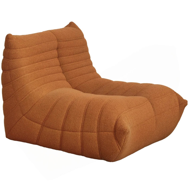 Fauteuil à billes, canapé à billes avec mousse haute densité pour la chambre à coucher, brun, Tissu brun